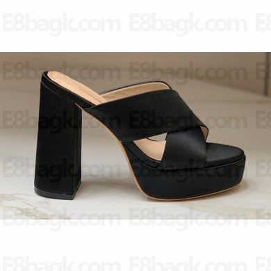 Gianvito Rossi Heel 11.5cm Platform 3.5cm Sheridan Mules Satin Black 2023