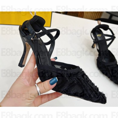 Fendi Colibrì Lite mesh high-heeled slingbacks Black 2023