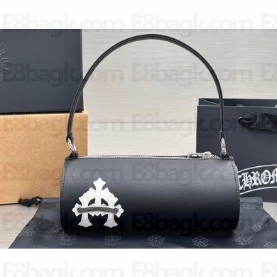 CHROME HEARTS Scroll Patch Small Bag Black/White
