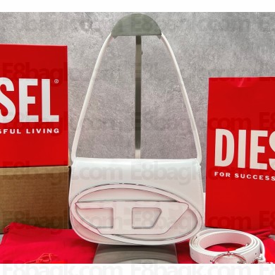 Diesel 1dr Shoulder Bag in Leather White