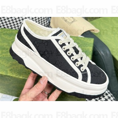 Gucci Heel 5cm GG canvas Low-top Sneakers 746766 Black 2023