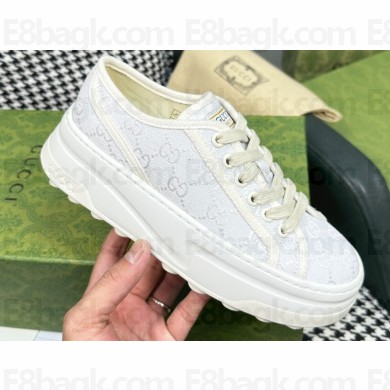 Gucci Heel 5cm GG canvas Low-top Sneakers 746766 White 2023