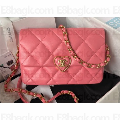 Chanel Medium Flap Bag in Lambskin AS3986 Dark Pink 2023