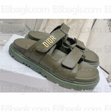 Dior Lambskin DiorAct Slides Army Green 2023