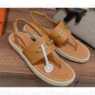 Hermes Eloise espadrille Sandals Brown 2023