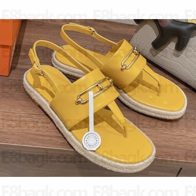 Hermes Eloise espadrille Sandals Yellow 2023