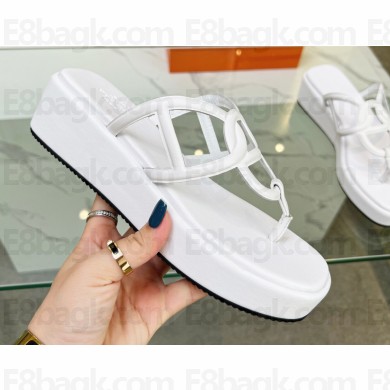 Cheap Sale Hermes Gipsy sandals in Nappa leather with platform White 2023