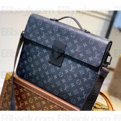 Louis Vuitton S Lock Briefcase Bag M20835 Monogram canvas Black