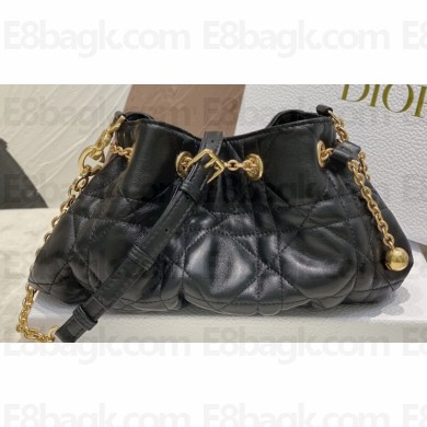 Dior Small Ammi Bag in Supple Macrocannage Lambskin Black 2023