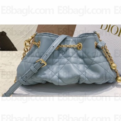 Dior Small Ammi Bag in Supple Macrocannage Lambskin Blue 2023