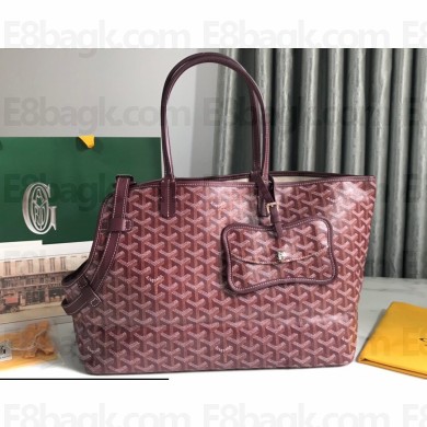 Goyard Chien Gris Pet Tote Bag Burgundy
