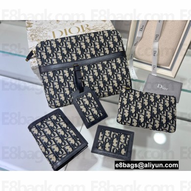 Dior DiorTravel Travel Kit in Blue Dior Oblique Jacquard