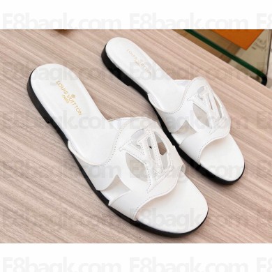 Louis Vuitton leather LV Isola Flat Mules White 2023