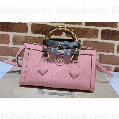 Gucci leather Diana small shoulder bag 735153 Pink 2023