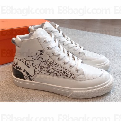 Hermes District High-top Women/Men Sneakers 06 2023
