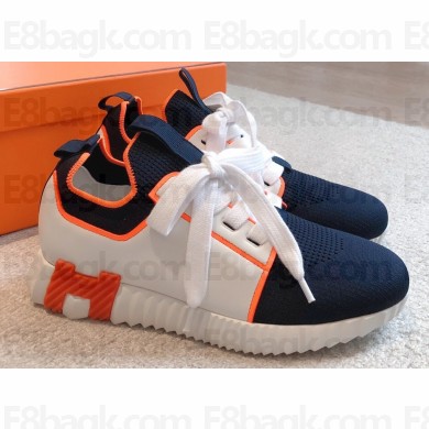 Hermes Knit and calfskin Depart Women/Men Sneakers 01 2023