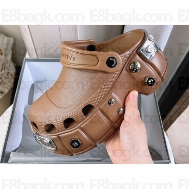 Balenciaga Heel 8.5cm HardCrocs™ Mules in rubber Brown 2023