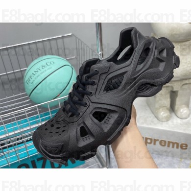 Balenciaga Men's Hd Lace-up Trainers in rubber Black 2023