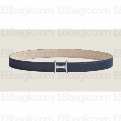 Hermes Mors H belt buckle & Reversible leather strap 24 mm 10 2023