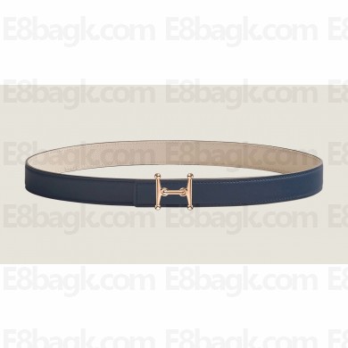 Hermes Mors H belt buckle & Reversible leather strap 24 mm 11 2023