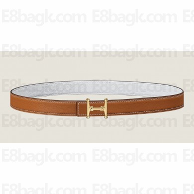 Hermes Mors H belt buckle & Reversible leather strap 24 mm 13 2023