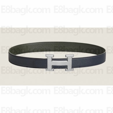 Hermes H Guillochee belt buckle & Reversible leather strap 32 mm 01 2023