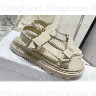 Dior D-Wave Sandals in Lambskin Creamy 2023