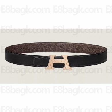 Hermes H Take Off belt buckle & Reversible leather strap 32 mm 01 2023