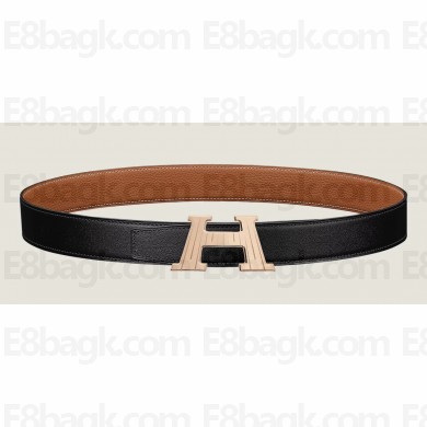 Hermes H Take Off belt buckle & Reversible leather strap 32 mm 07 2023