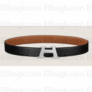 Hermes H Take Off belt buckle & Reversible leather strap 32 mm 08 2023