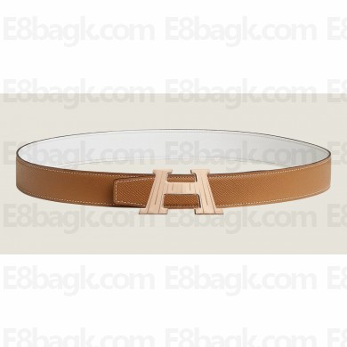 Hermes H Take Off belt buckle & Reversible leather strap 32 mm 11 2023