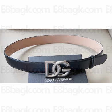 Dolce & Gabbana Width 4cm Calfskin belt with DG logo 01 2023