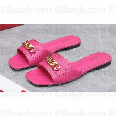Valentino VLogo Chain Slides in calfskin leather 09 2023