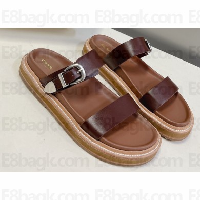 Celine TIPPI Sandals In Calfskin Burgundy 2023