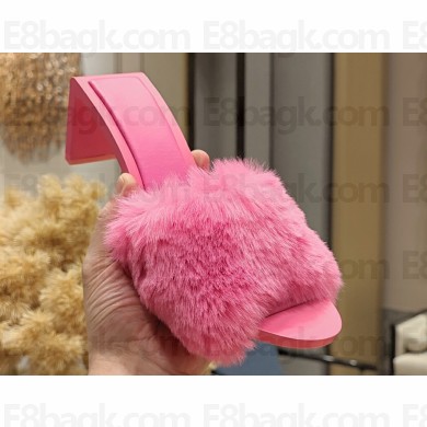 Balenciaga Heel 6.5cm feather-detail mules sandals Pink 2023