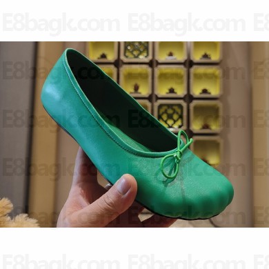 Balenciaga Anatomic Ballerinas in shiny soft sheepskin Green 2023
