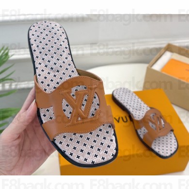 Louis Vuitton LV By The Pool Isola Flat Mules Khaki 2023