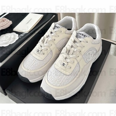 Chanel Coton Tweed, Suede Calfskin & Calfskin Sneakers G38299 01 2023