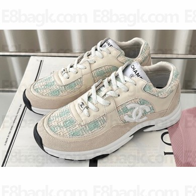 Chanel Coton Tweed, Suede Calfskin & Calfskin Sneakers G38299 02 2023