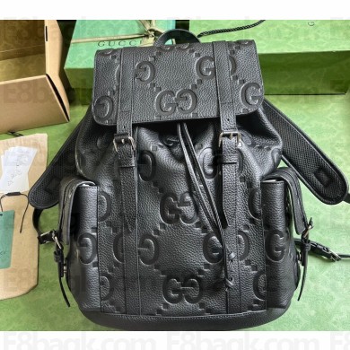 Gucci Leather Jumbo GG backpack Bag 625770 Black 2023