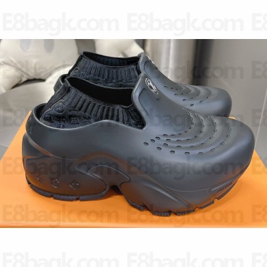 Louis Vuitton EVA rubber LV Shark Clog Black 2023