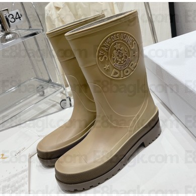 Dior Diorunion Rubber with Dior Union Motif Rain Boots Beige 2023