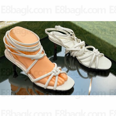 Gucci Low Heel strappy sandals with bamboo 746035 White 2023