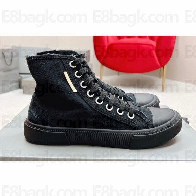 Balenciaga Paris High Top Women/Men Sneakers in destroyed cotton and rubber 07 2023
