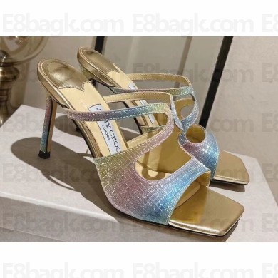 Jimmy Choo Heel 8.5cm Anise Leather Mules 11 2023