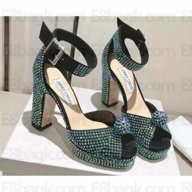 Jimmy Choo Heel 11cm Platform 2cm Socorie Sandals with Crystals 04 2023