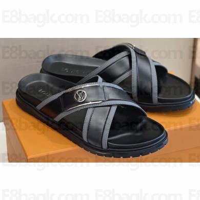 Louis Vuitton Calf leather Men's Criss-cross Mules 04 2023