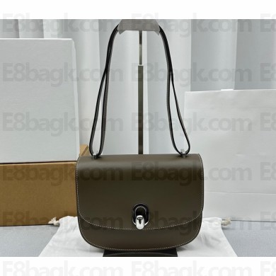 Savette Tondo 22 Bag in Leather / Brass 1860 Etoupe