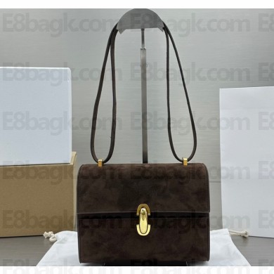 Savette Symmetry 19 Bag in Suede 1848 Coffee