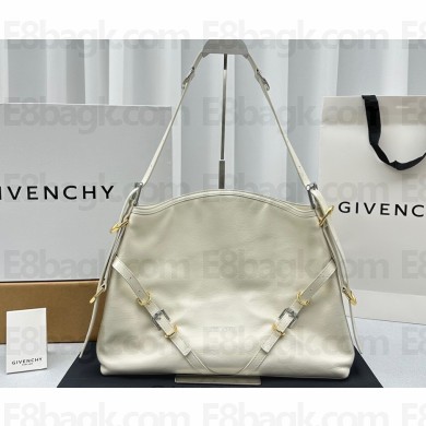 Givenchy Medium Voyou bag in leather Creamy
